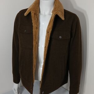 Wool Blend Roundtree & Yorke Men's Medium Brown Jacket